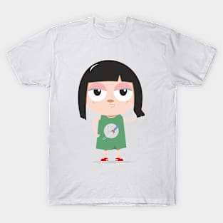 Girl in green T-Shirt